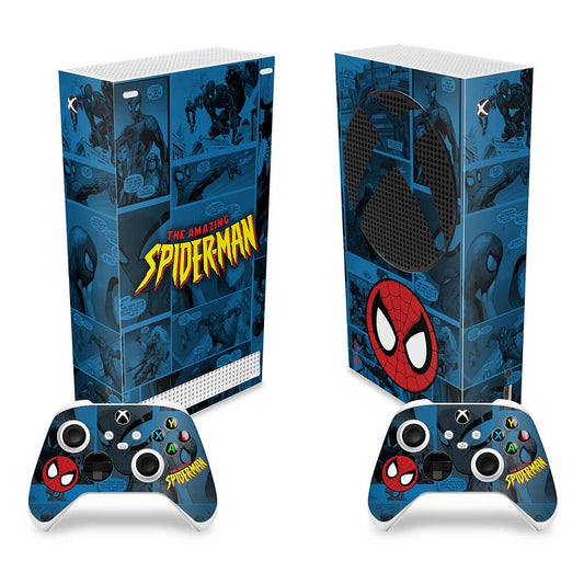 Skin Anti-Rage Xbox Series S Vertical - Homem-Aranha Spider-Man Comics