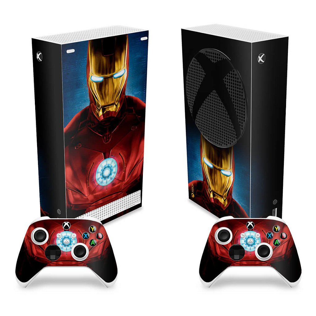 Skin Anti-Rage Xbox Series S Vertical - Iron Man Homem De Ferro