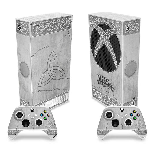 Skin Anti-Rage Xbox Series S Vertical - Mjolnir Thor Amor e Trovão