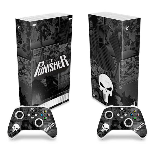 Skin Anti-Rage Xbox Series S Vertical - The Punisher Justiceiro Comics