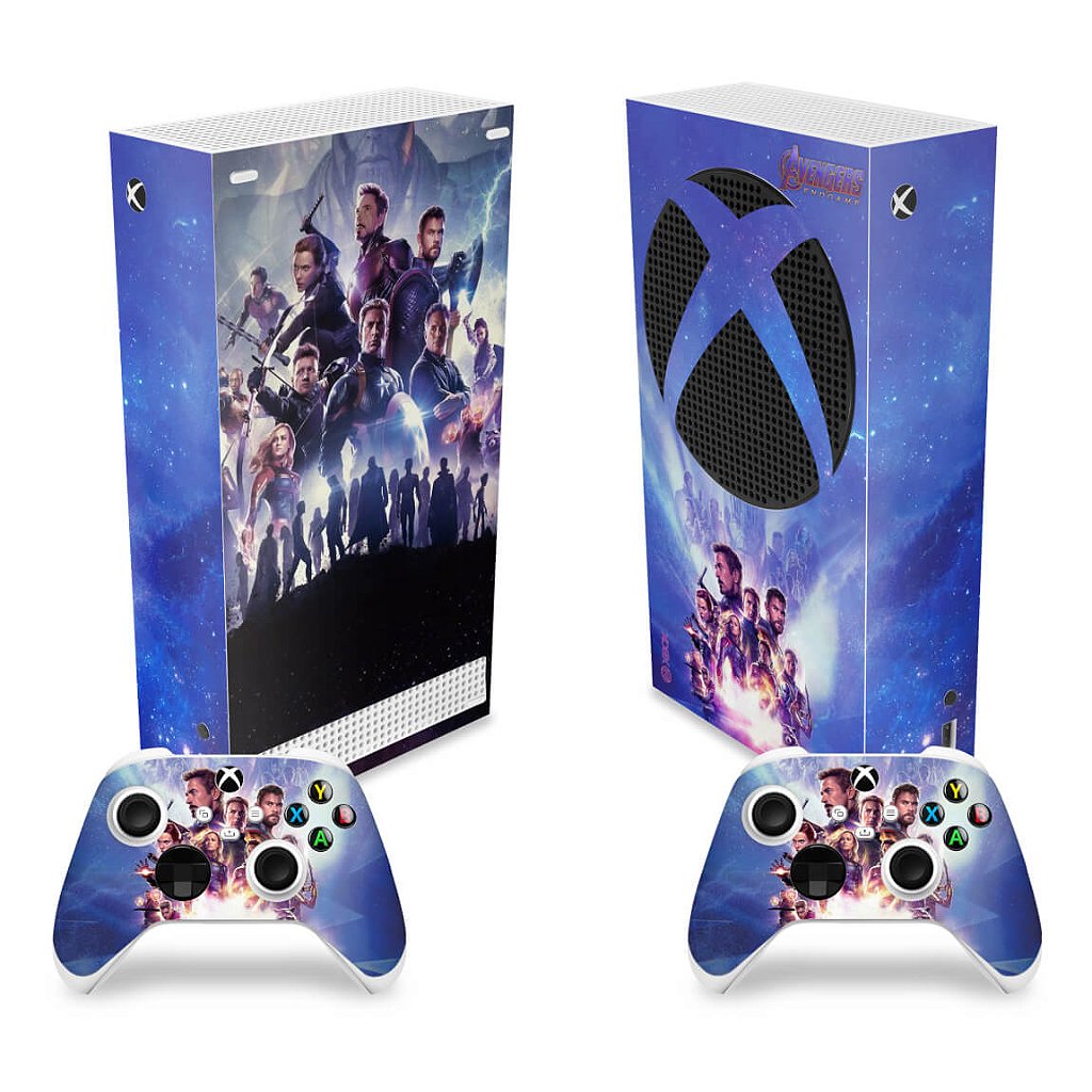 Skin Anti-Rage Xbox Series S Vertical - Vingadores Ultimato Endgame