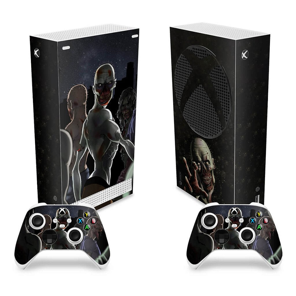 Skin Anti-Rage Xbox Series S Vertical - Zombie Zumbi The Walking