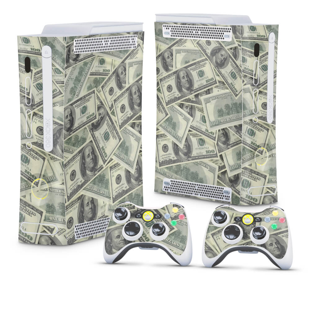 Skin Anti-Rage Xbox 360 Fat - Dollar Money Dinheiro