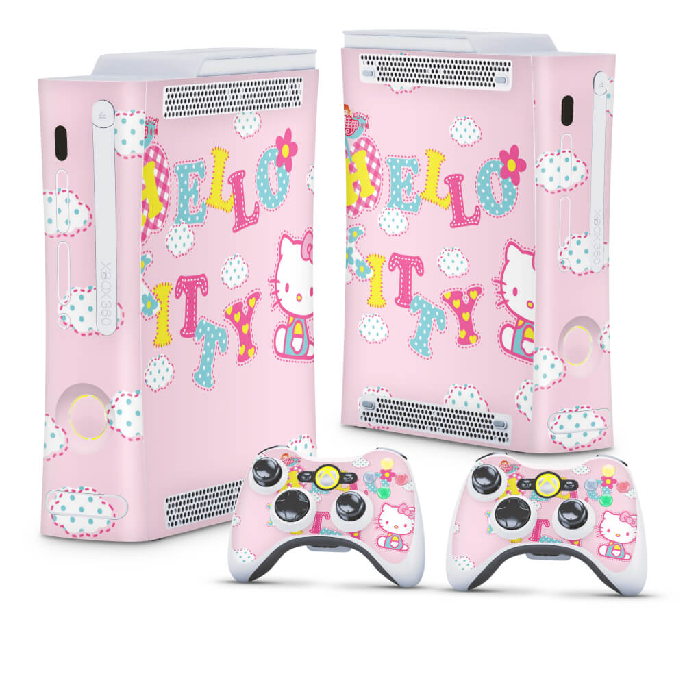 Skin Anti-Rage Xbox 360 Fat - Hello Kitty