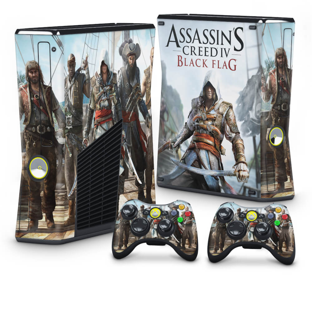 Skin Anti-Rage Xbox 360 Slim - Assassins Creed IV Black Flag