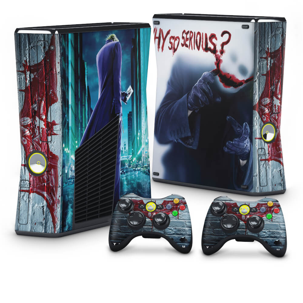 Skin Anti-Rage Xbox 360 Slim - Coringa Joker #A