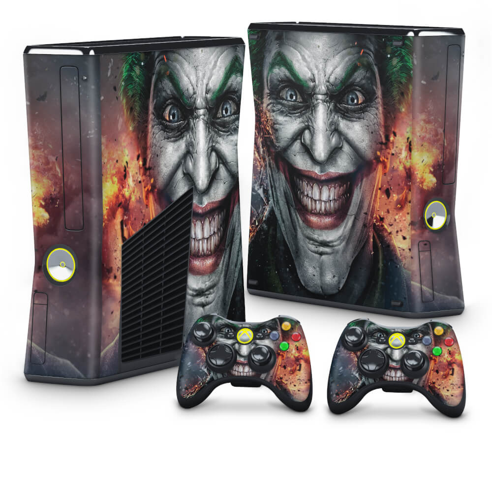 Skin Anti-Rage Xbox 360 Slim - Coringa Joker #B
