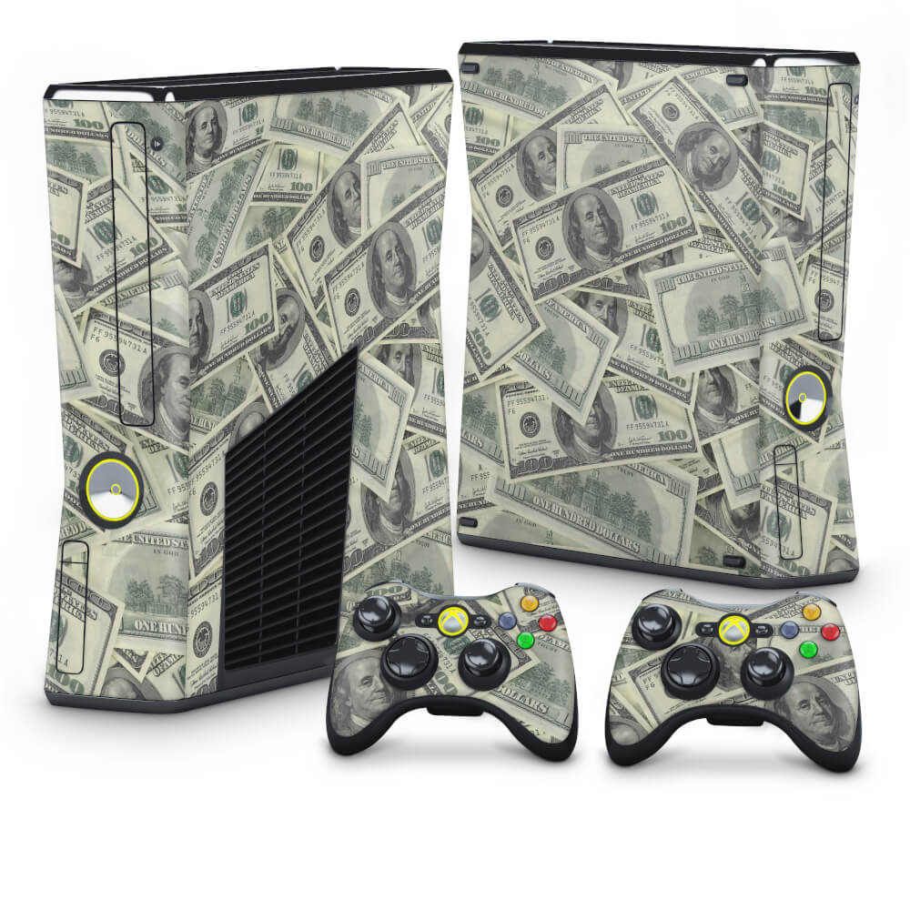 Skin Anti-Rage Xbox 360 Slim - Dollar Money Dinheiro