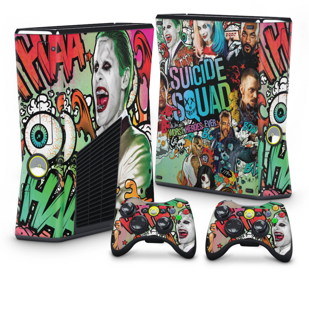 Skin Anti-Rage Xbox 360 Slim - Esquadrão Suicida #B
