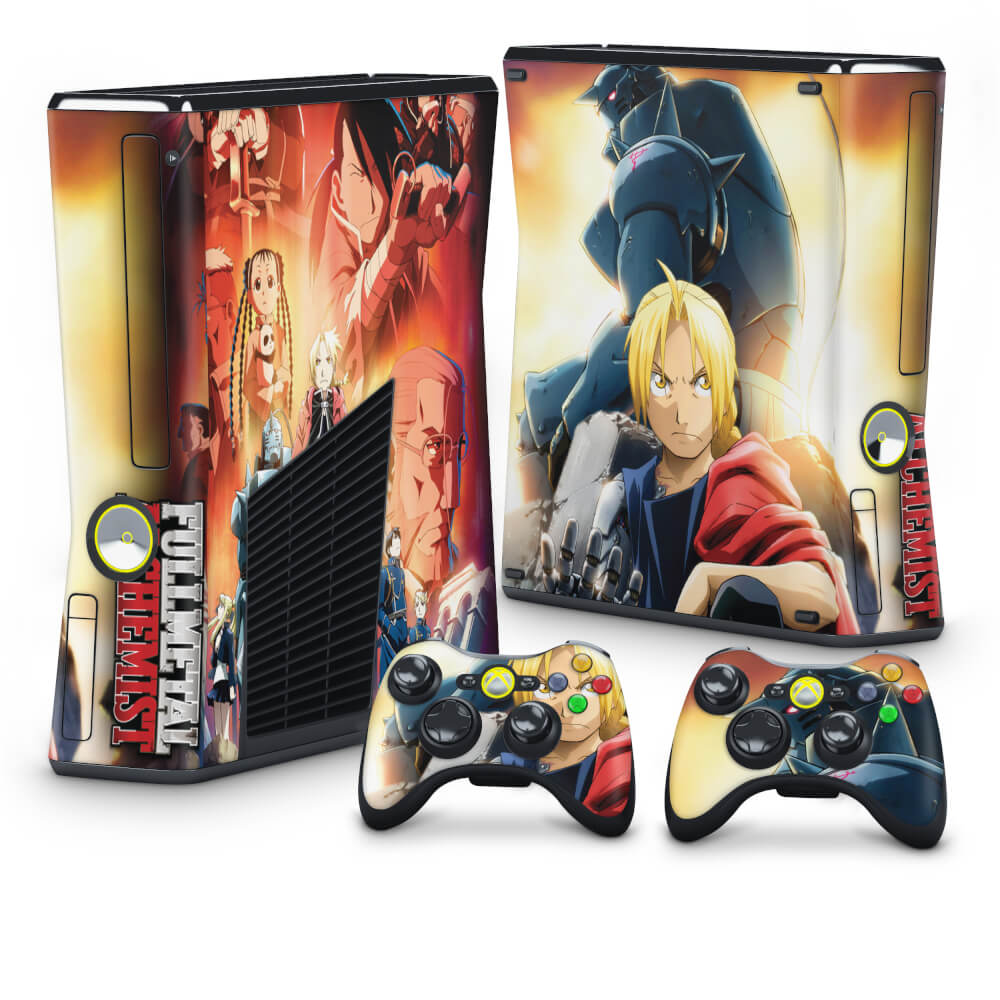 Skin Anti-Rage Xbox 360 Slim - Fullmetal Alchemist: Brotherhood
