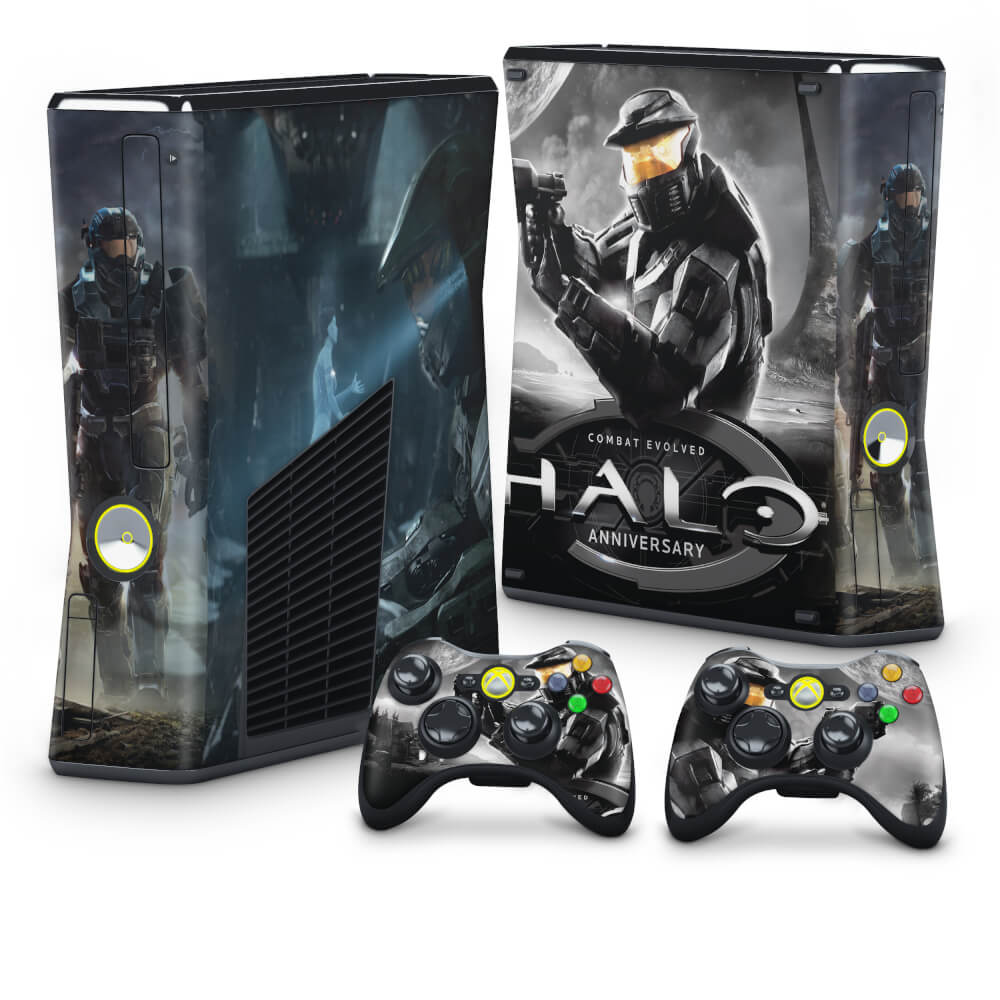 Skin Anti-Rage Xbox 360 Slim - Halo Anniversary