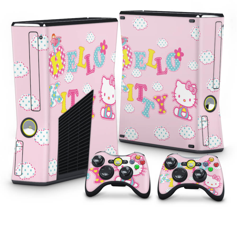 Skin Anti-Rage Xbox 360 Slim - Hello Kitty