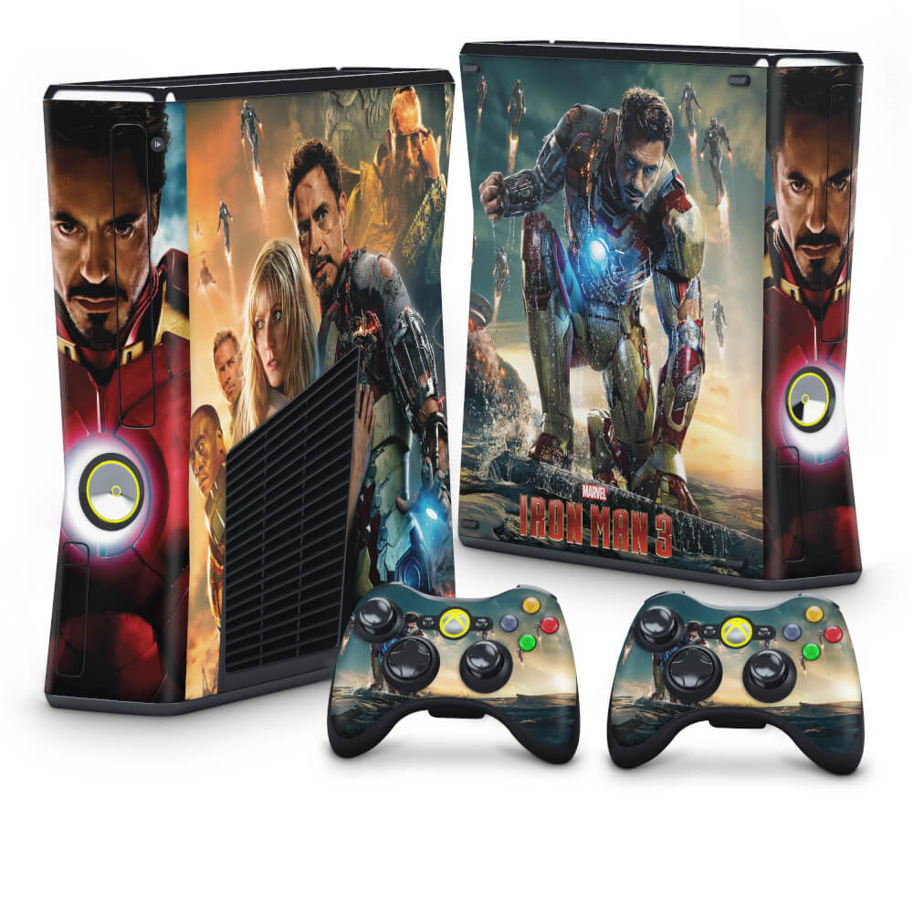 Skin Anti-Rage Xbox 360 Slim - Iron Man - Homem de Ferro #A