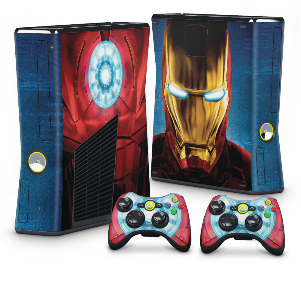 Skin Anti-Rage Xbox 360 Slim - Iron Man - Homem de Ferro #B