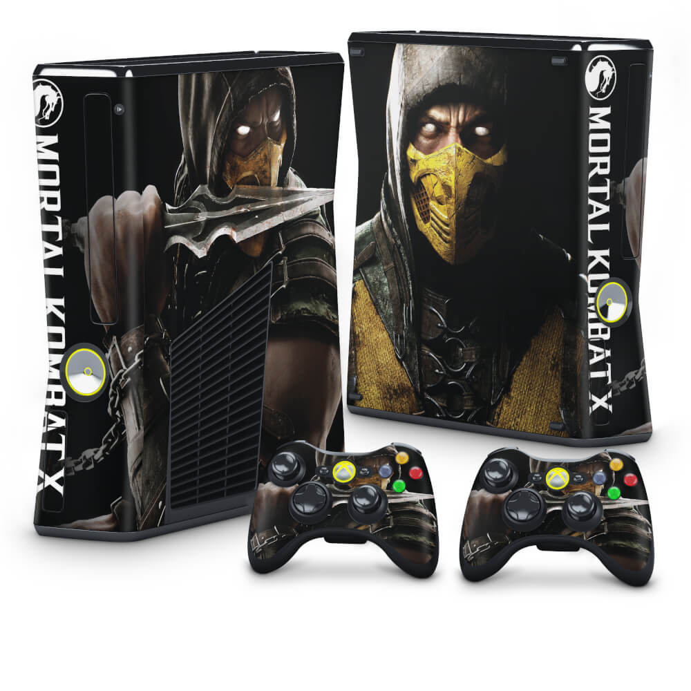 Skin Anti-Rage Xbox 360 Slim - Mortal Kombat X Scorpion