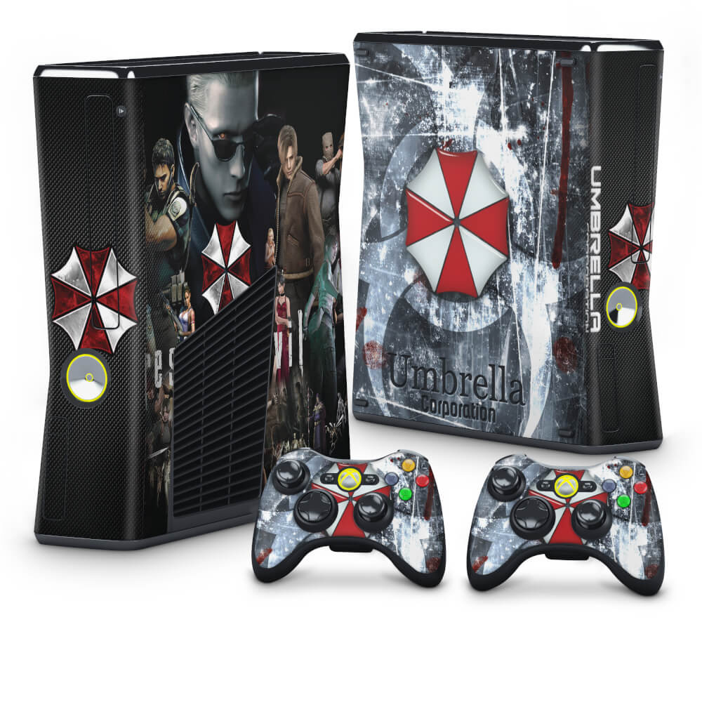 Skin Anti-Rage Xbox 360 Slim - Resident Evil - Umbrella