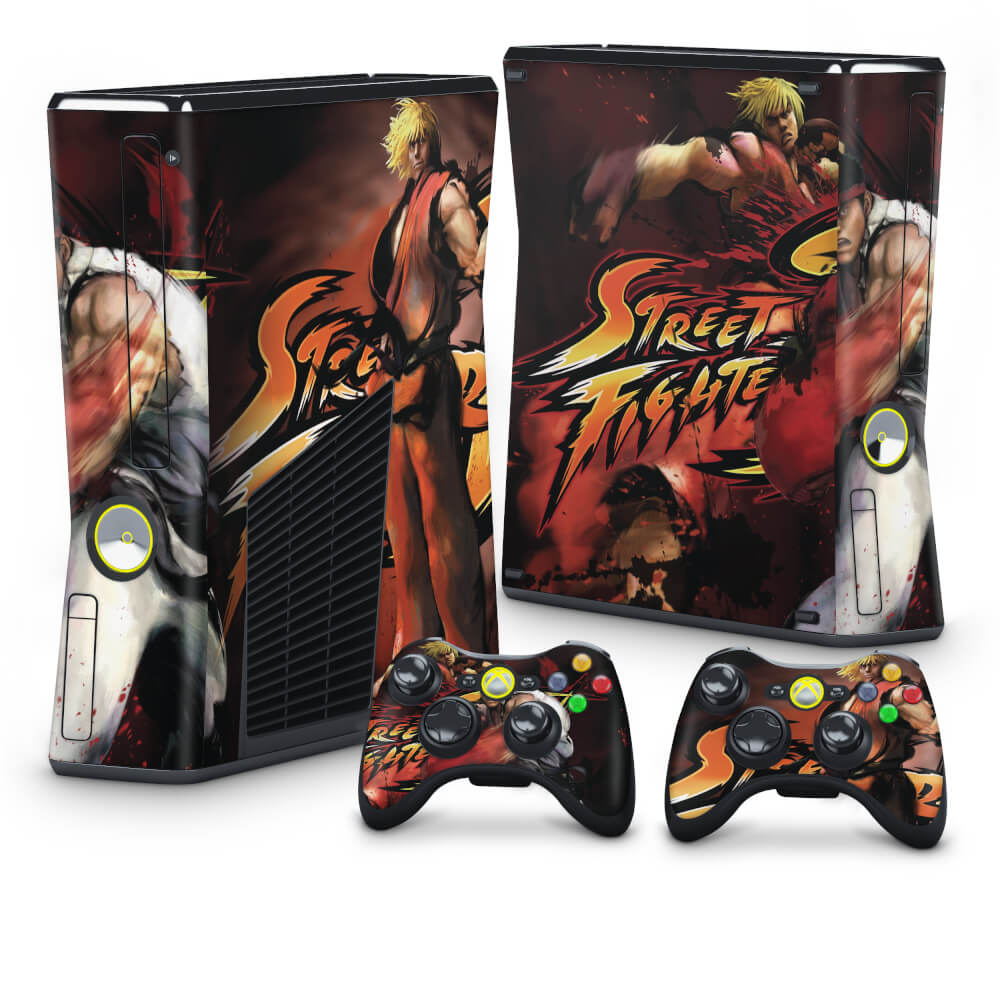 Skin Anti-Rage Xbox 360 Slim - Street Fighter 4 #A