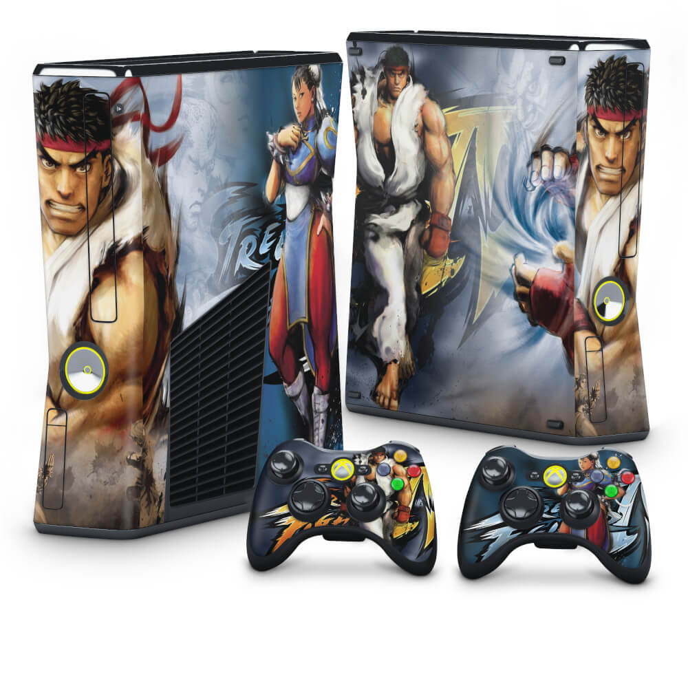 Skin Anti-Rage Xbox 360 Slim - Street Fighter 4 #B