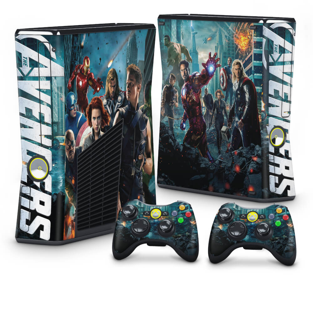 Skin Anti-Rage Xbox 360 Slim - The Avengers - Os Vingadores