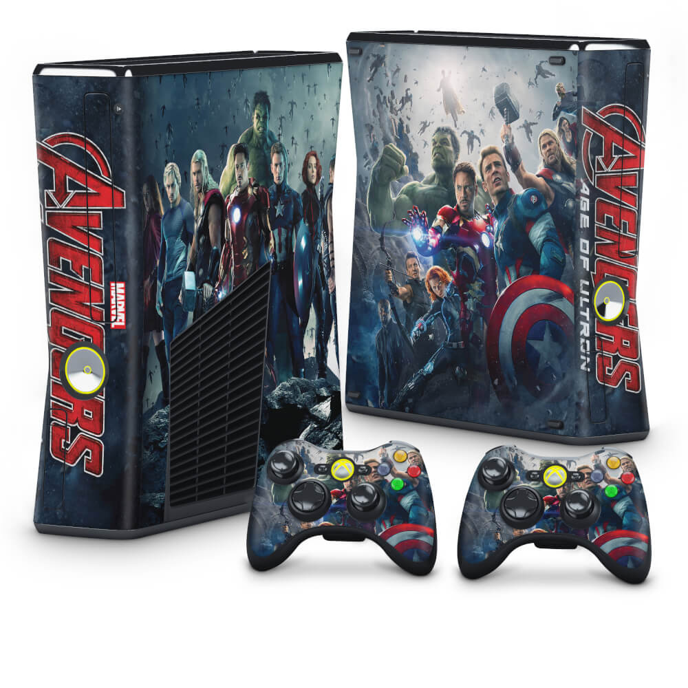 Skin Anti-Rage Xbox 360 Slim - Vingadores 2: A Era de Ultron