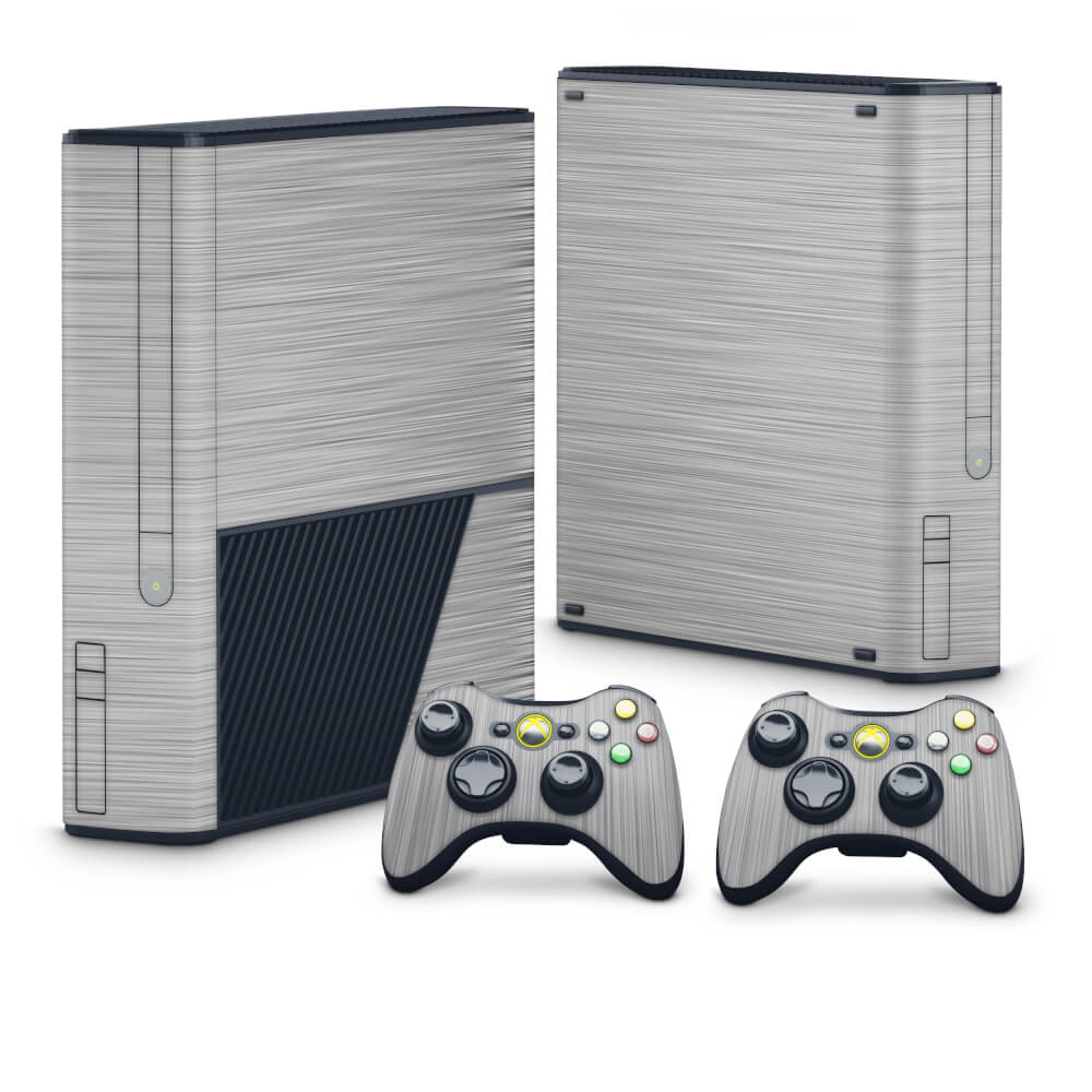 Skin Anti-Rage Xbox 360 Super Slim - Aço Escovado Cinza