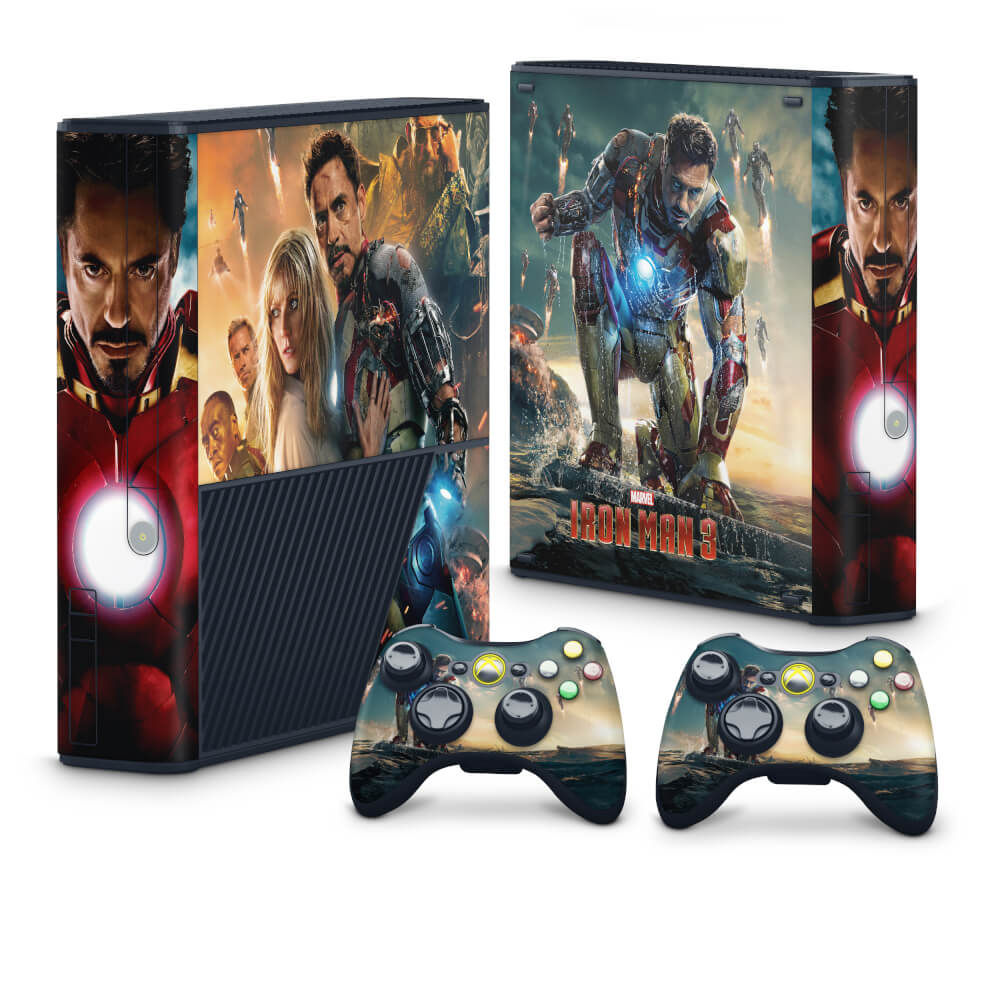 Skin Anti-Rage Xbox 360 Super Slim - Iron Man - Homem de Ferro #A