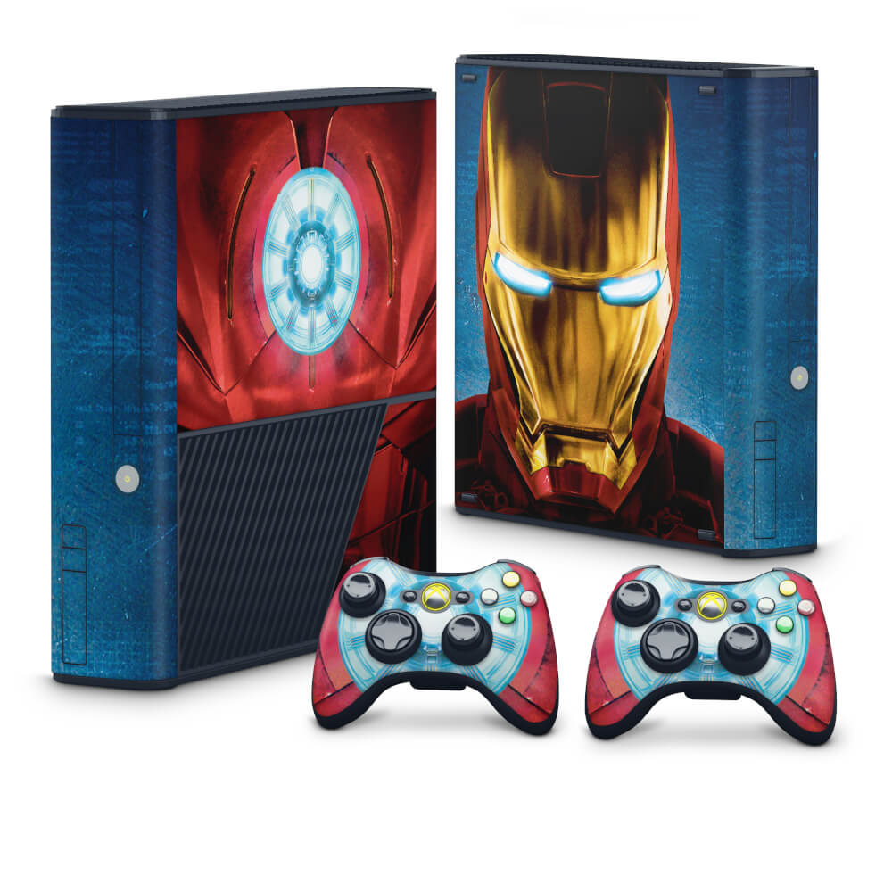 Skin Anti-Rage Xbox 360 Super Slim - Iron Man - Homem de Ferro #B