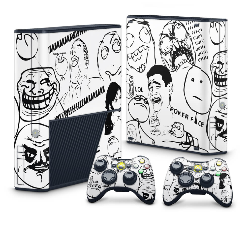 Skin Anti-Rage Xbox 360 Super Slim - Memes