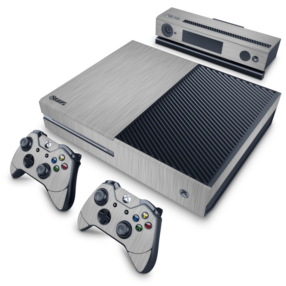 Skin Anti-Rage Xbox One Fat - Aço Escovado Cinza