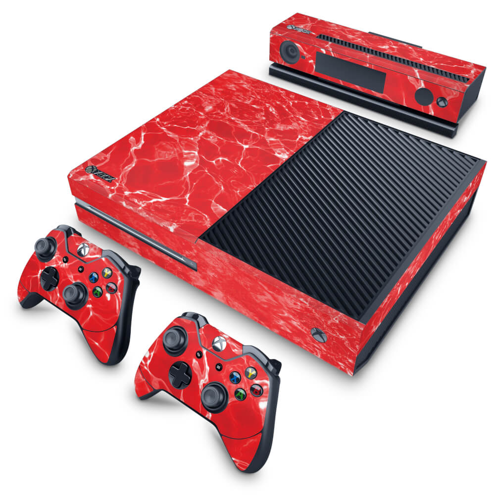 Skin Anti-Rage Xbox One Fat - Aquático Água Vermelha