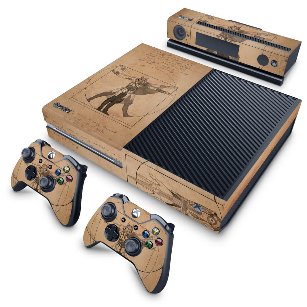 Skin Anti-Rage Xbox One Fat - Assassin’s Creed Vitruviano