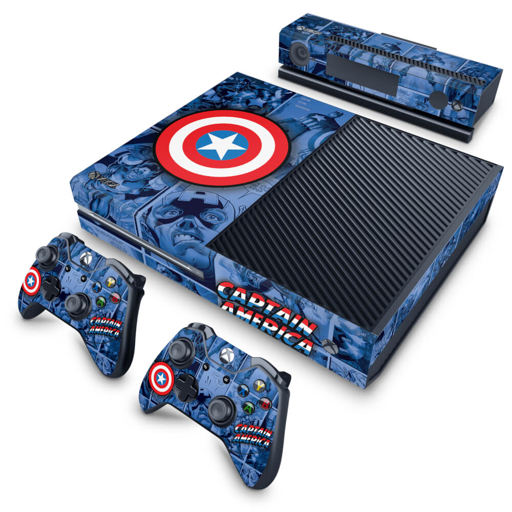 Skin Anti-Rage Xbox One Fat - Capitão América Comics