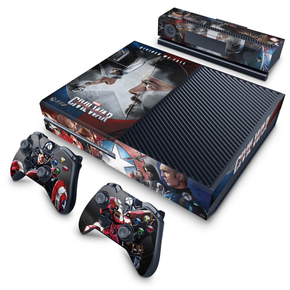 Skin Anti-Rage Xbox One Fat - Capitão America - Guerra Civil