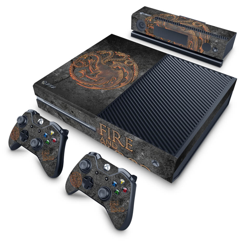 Skin Anti-Rage Xbox One Fat - Game of Thrones Targaryen