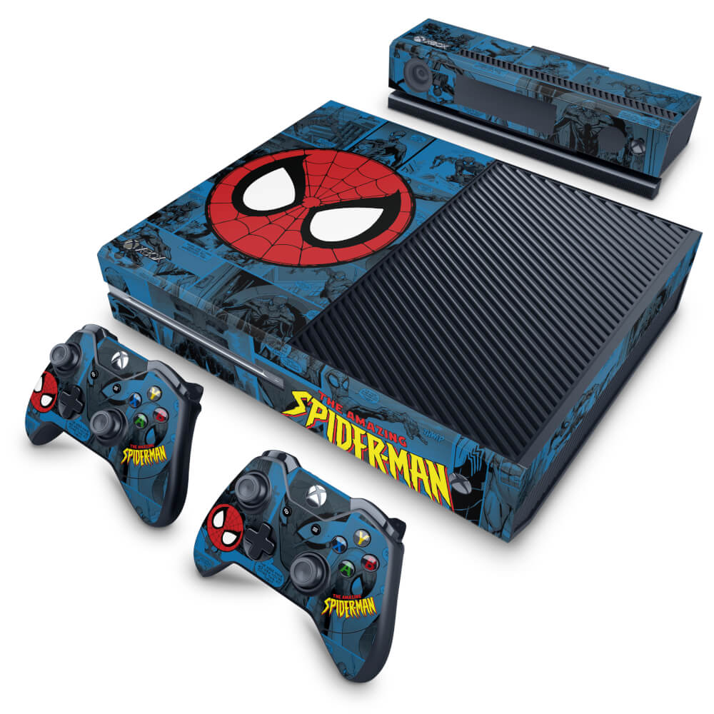 Skin Anti-Rage Xbox One Fat - Homem-Aranha Spider-Man Comics