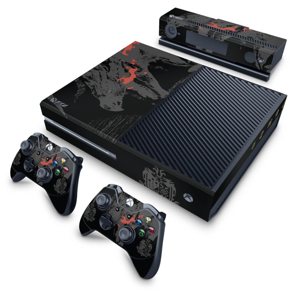 Skin Anti-Rage Xbox One Fat - Monster Hunter Edition