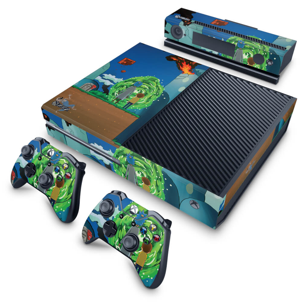 Skin Anti-Rage Xbox One Fat - Rick And Morty Mario