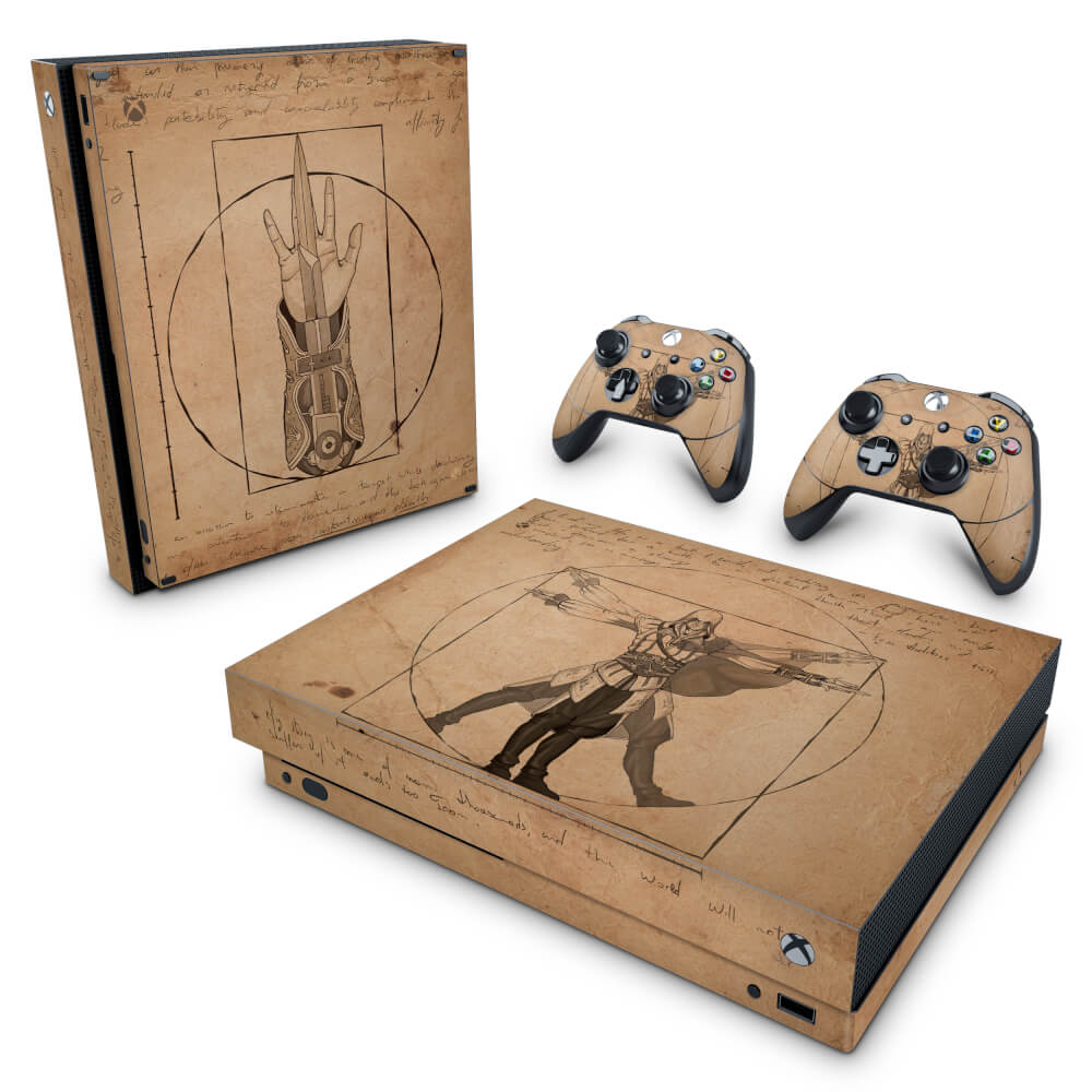 Skin Anti-Rage Xbox One X - Assassin’s Creed Vitruviano
