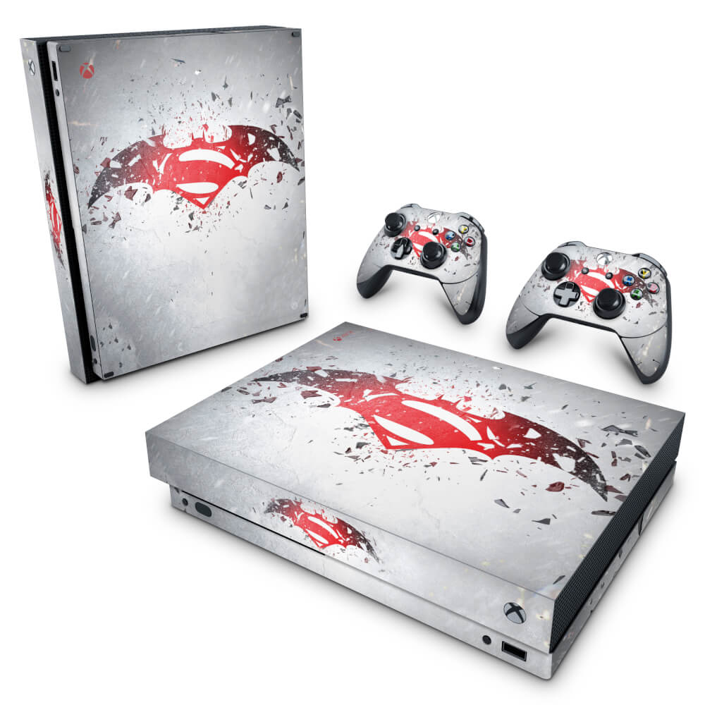 Skin Anti-Rage Xbox One X - Batman vs Superman Logo