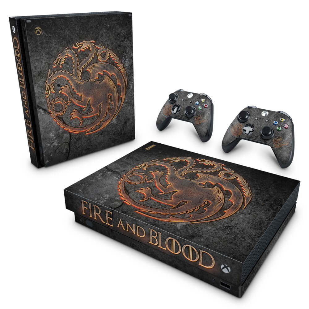Skin Anti-Rage Xbox One X - Game of Thrones Targaryen