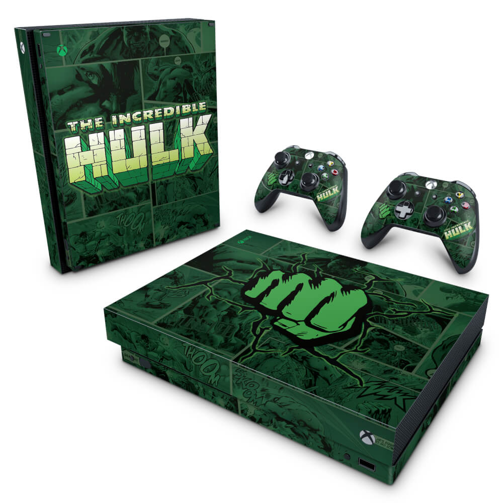 Skin Anti-Rage Xbox One X - Hulk Comics