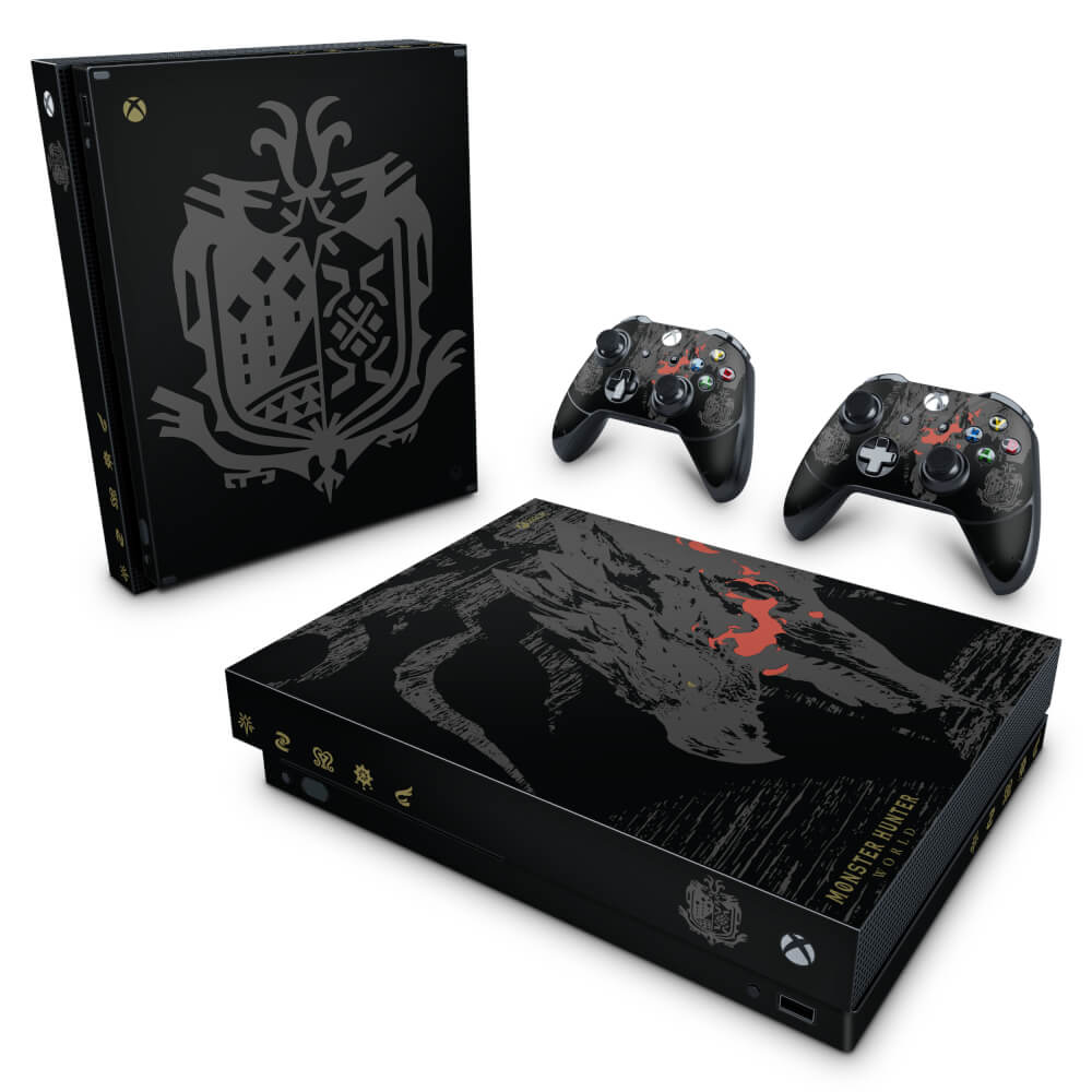 Skin Anti-Rage Xbox One X - Monster Hunter Edition