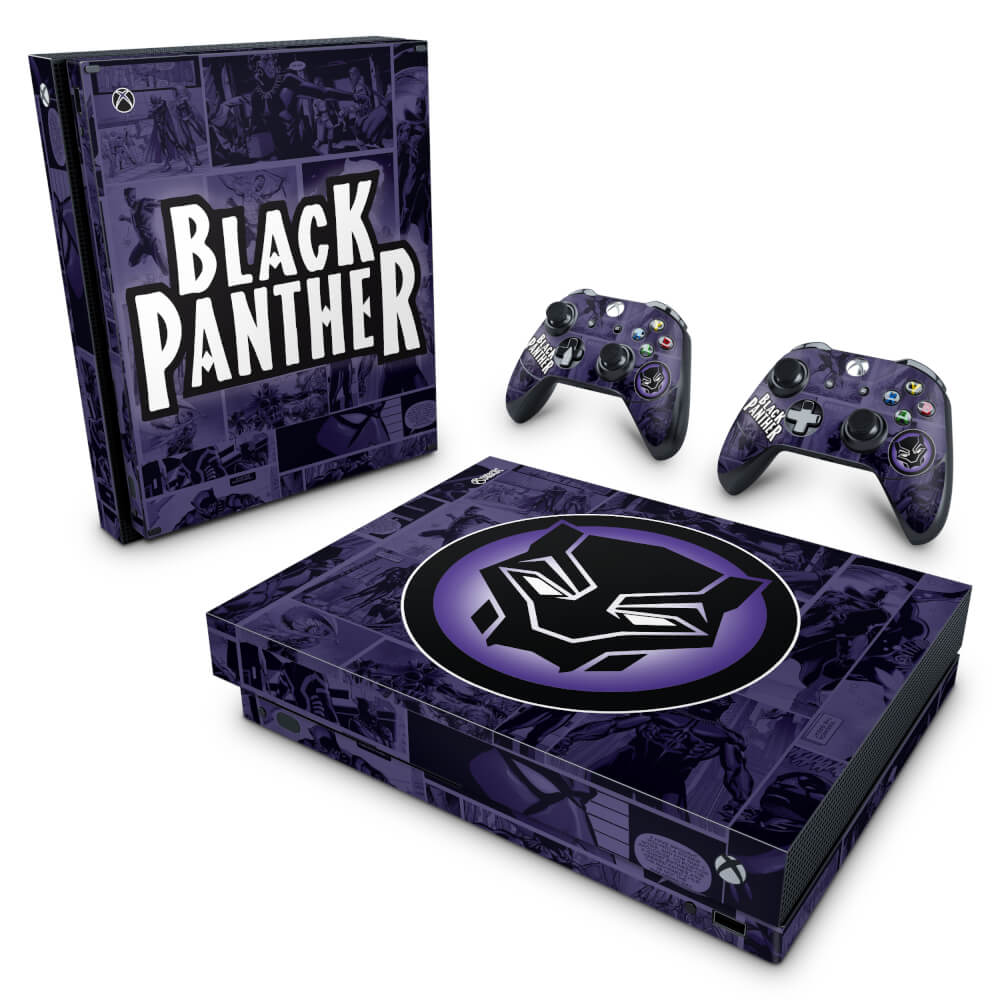 Skin Anti-Rage Xbox One X - Pantera Negra Comics