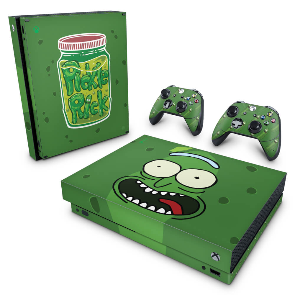 Skin Anti-Rage Xbox One X - Pickle Rick and Morty