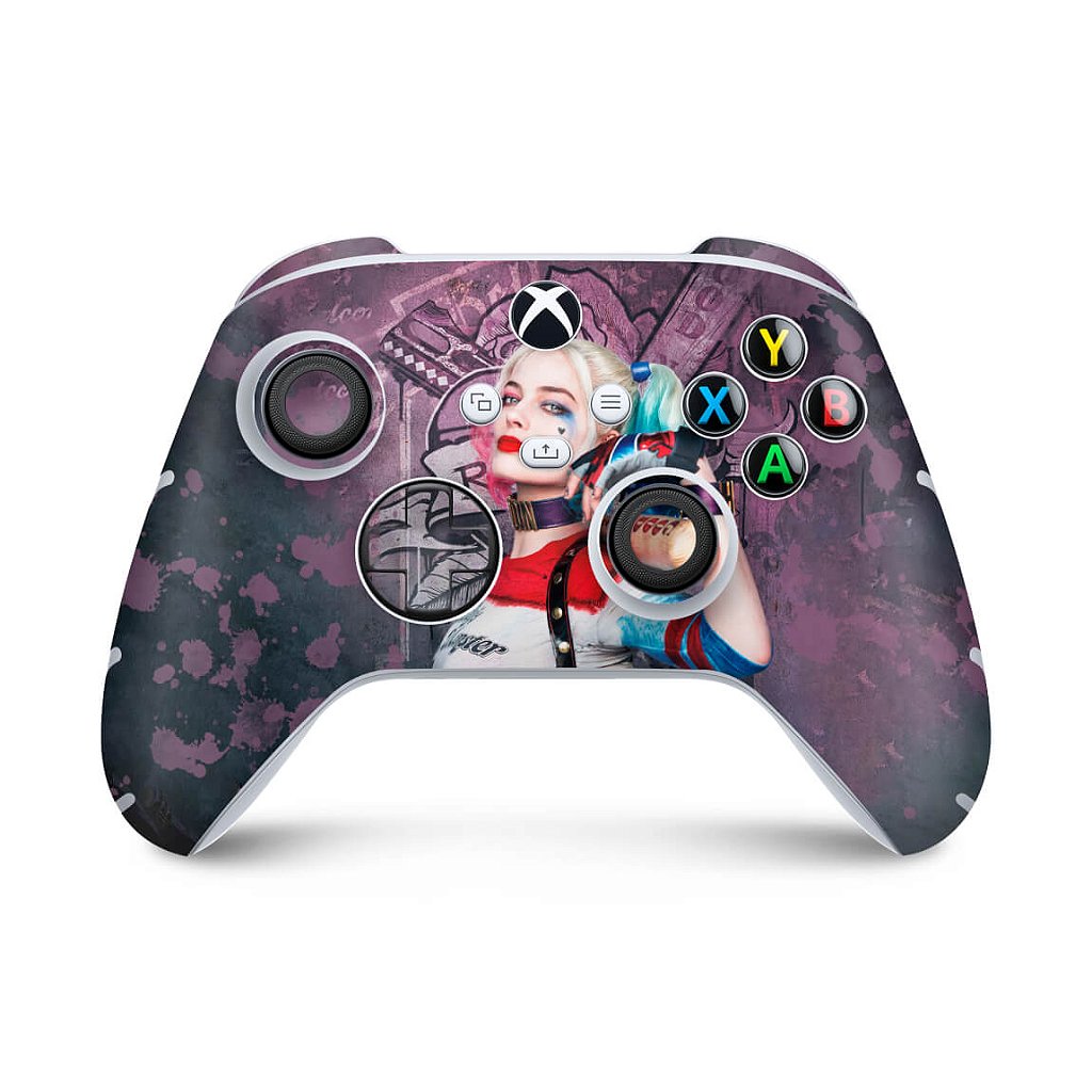 Skin Anti-Rage Xbox Series S X Controle - Arlequina Harley Quinn