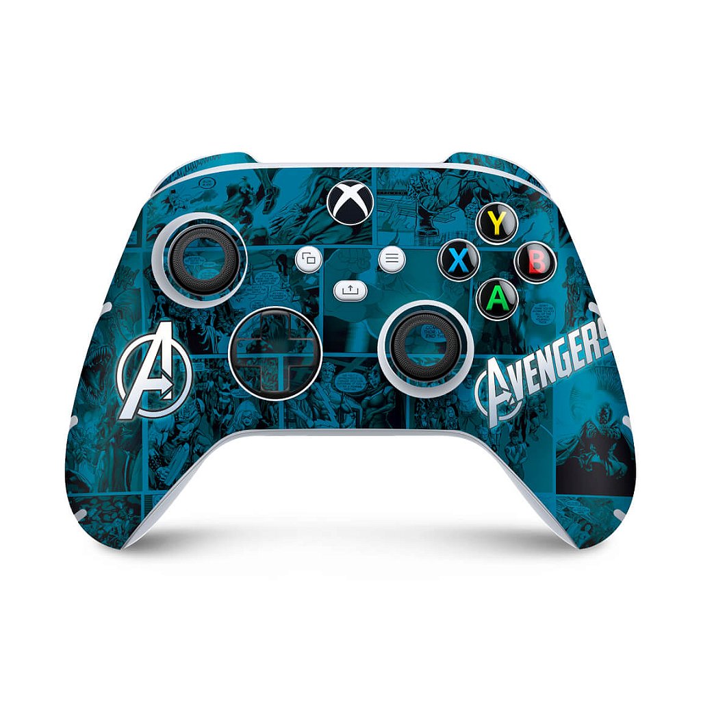 Skin Anti-Rage Xbox Series S X Controle - Avengers Vingadores Comics
