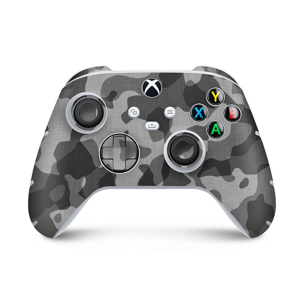 Skin Anti-Rage Xbox Series S X Controle - Camuflado Cinza
