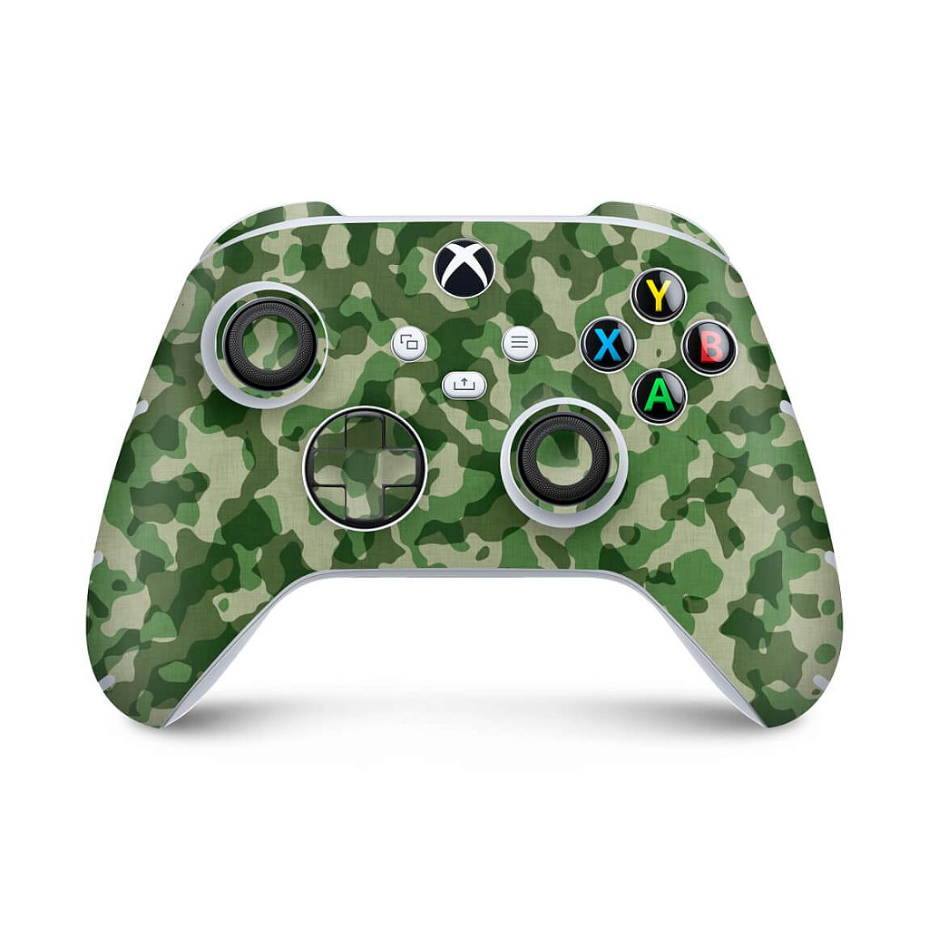 Skin Anti-Rage Xbox Series S X Controle - Camuflado Verde