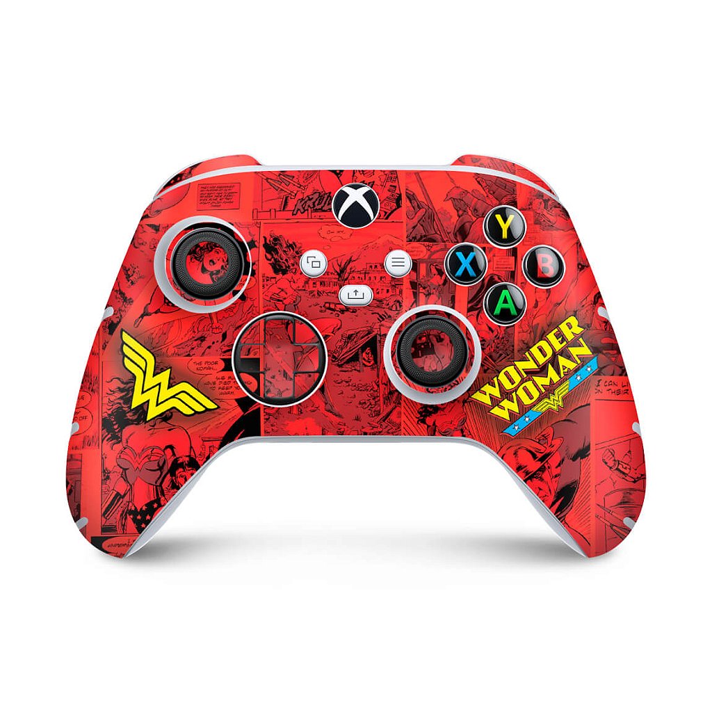 Skin Anti-Rage Xbox Series S X Controle - Mulher Maravilha Comics