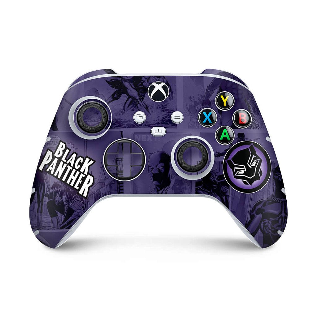Skin Anti-Rage Xbox Series S X Controle - Pantera Negra Comics